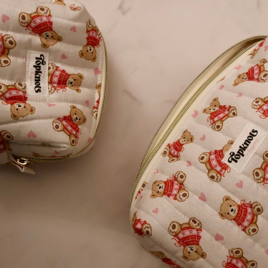 Bertie the bear make up bag