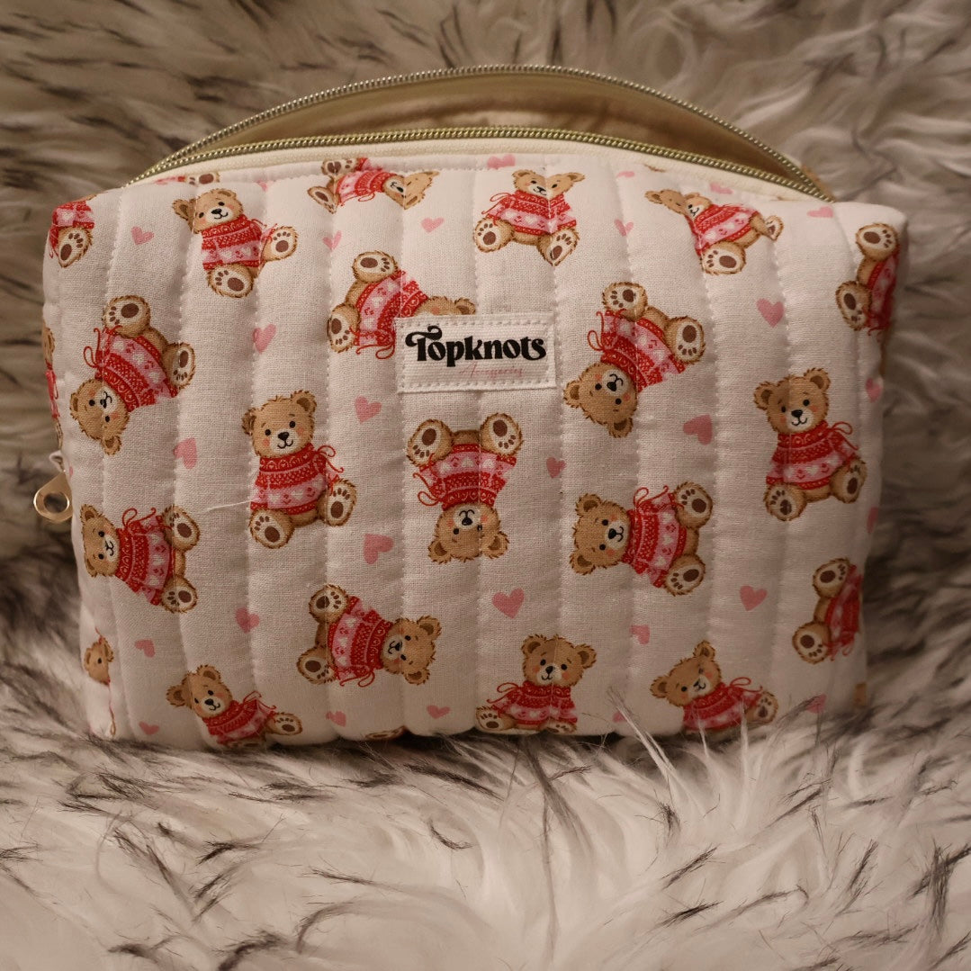 Bertie the bear make up bag
